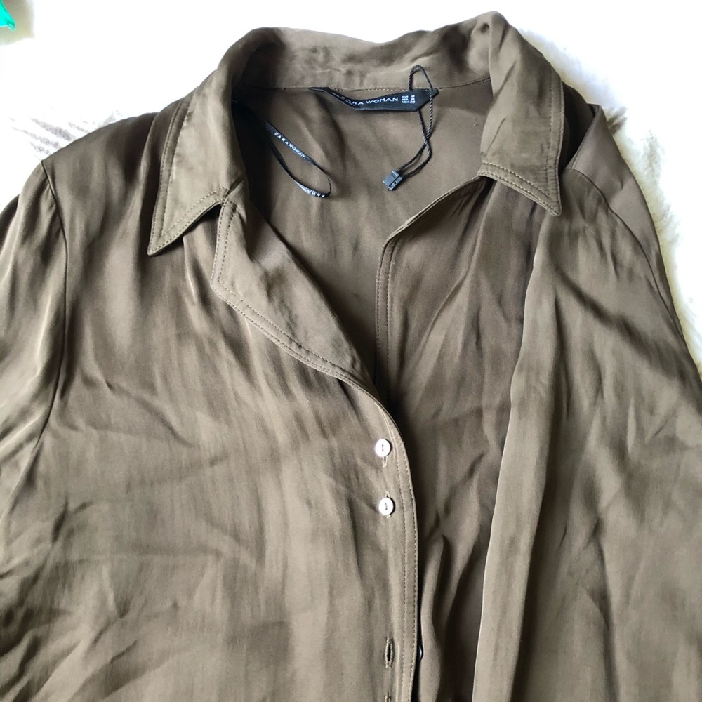 Zara satin feel top